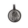 Picture of Sterling Silver 925 two sides Pendant with Goddess Athena and the Athenian Wise Owl