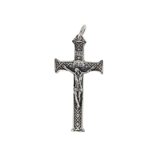 Picture of Sterling Silver 925 relief and engraved Crucifix Cross