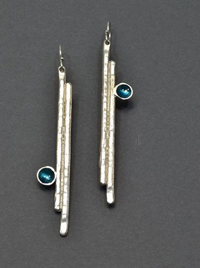 Picture of silver handmade earrings sticks