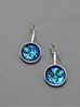 Picture of silver handmade earrings with resin