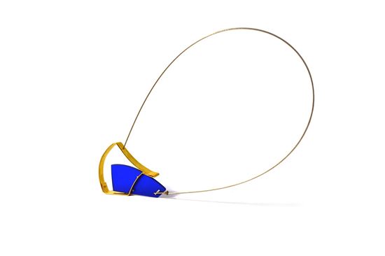 Picture of Gold Plated Bronze & Plexiglass Necklace
