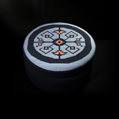 Picture of Handwoven Decorative floor pouffe