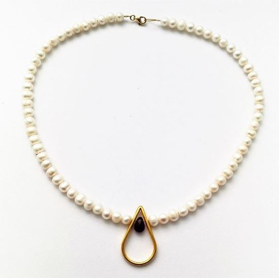 Picture of Κολιέ από μαργαριτάρι μπαρόκ και αμέθυστο