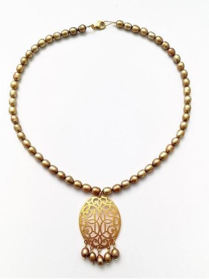Picture of Κολιέ από μαργαριτάρι με βυζαντινό στοιχείο
