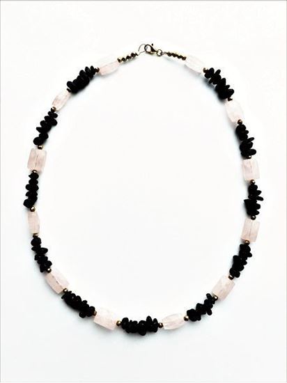 Picture of Κολιέ από γρανάδα και ροζ χαλαζία