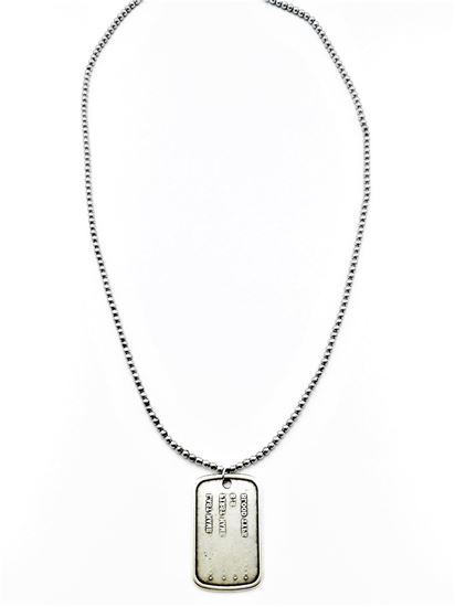 Picture of Ανδρικο κολιέ από αιματίτη με στρατιωτική ταυτότητα