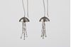 Picture of Silver jellyfish earrings, oxidized