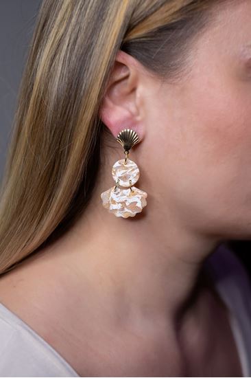 Picture of Χειροποίητα σκουλαρίκια MarbleGold