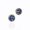 Picture of Blue porcelain and gold stud earrings