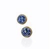 Picture of Blue porcelain and gold stud earrings
