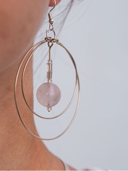 Picture of Χειροποίητα σκουλαρίκια με ημιπολύτιμους λίθους / Handmade earrings with semi-precious gemstones